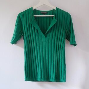 Banana Republic Green Silk Cashmere Knit Top